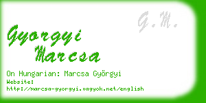 gyorgyi marcsa business card