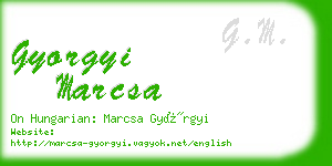 gyorgyi marcsa business card